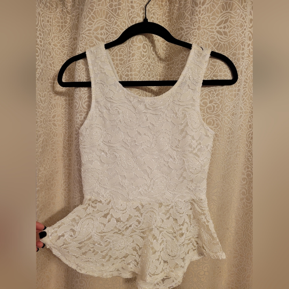 Elegant Off White Lace Top